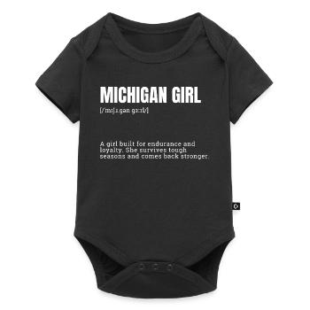 Déclaration d’endurance des filles du Michigan - Body à manches courtes Premium Bébé - noir - Devant