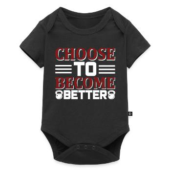 Choose become better - Baby Premium Kurzarmbody - Schwarz - Vorne