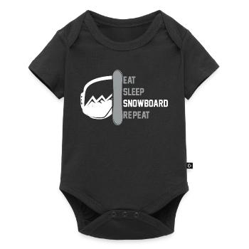Snowboarder Manger Sleep Snowboard - Body à manches courtes Premium Bébé - noir - Devant
