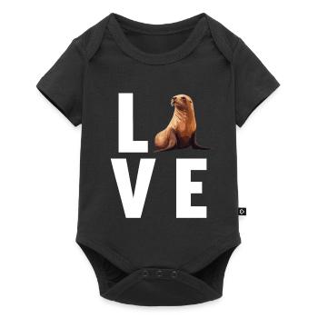 Sea Lions Sea Lion - Baby Premium short-sleeve bodysuit - black - Front