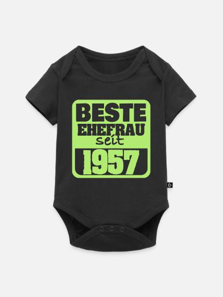 Verliebt 1957 - Baby Premium Kurzarmbody - Schwarz