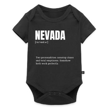 Dualité du Nevada : Typographie audacieuse Imprimé - Body à manches courtes Premium Bébé - noir - Devant
