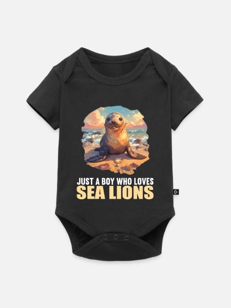 Seelöwen Seelöwe - Baby Premium Kurzarmbody - Schwarz