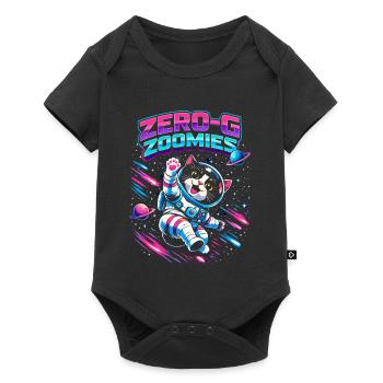 Null-G Zoomies | Astro Cat Space Humor - Baby Premium short-sleeve bodysuit - black - Front