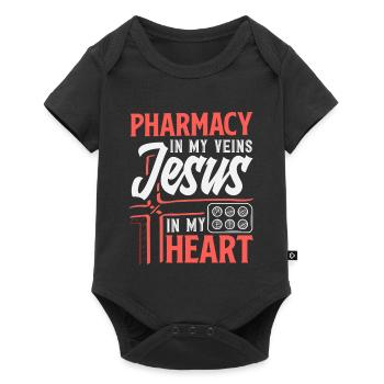 Pharmacien Christ Christ Jesus Pharmacie - Body à manches courtes Premium Bébé - noir - Devant