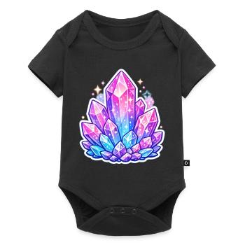 Farbenreiche Kristallträume - Baby Premium Kurzarmbody - Schwarz - Vorne