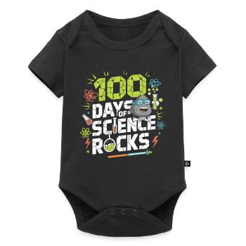 100 Days Science Rocks - Baby Premium short-sleeve bodysuit - black - Front