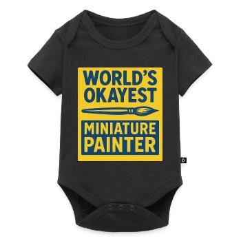 Der okayste Miniaturmaler der Welt - Baby Premium Kurzarmbody - Schwarz - Vorne