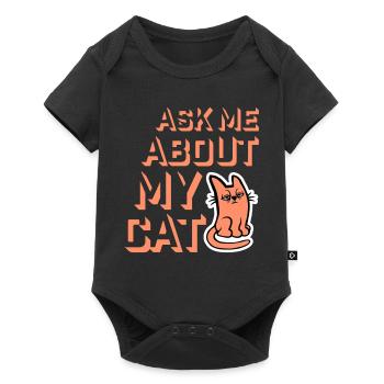 Demandez-moi pour mon chat Chat Amour des animaux Animaux - Body à manches courtes Premium Bébé - noir - Devant