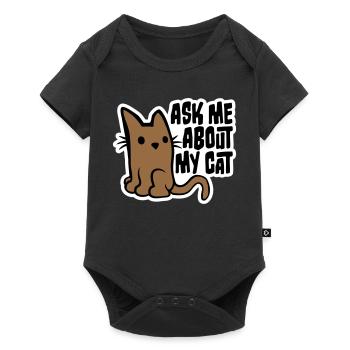 Demandez-moi pour mon chat Chat Amour des animaux Animaux - Body à manches courtes Premium Bébé - noir - Devant