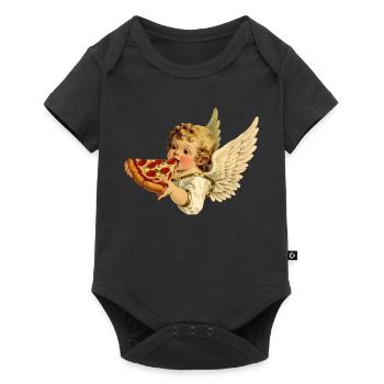 Chérubin pizza – Ange au pepperoni - Body à manches courtes Premium Bébé - noir - Devant