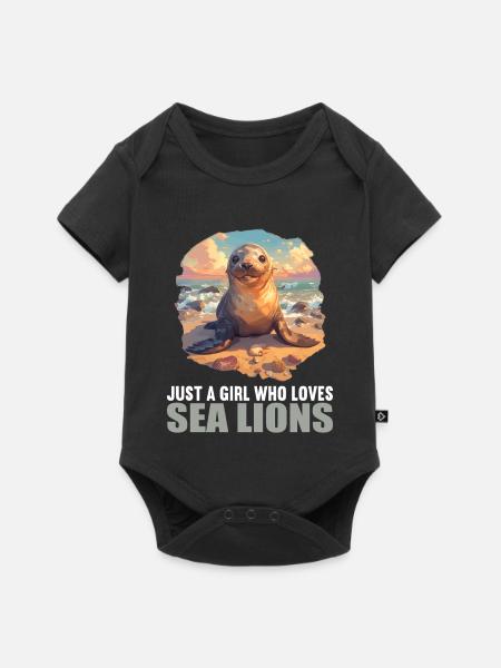 Seelöwen Seelöwe - Baby Premium Kurzarmbody - Schwarz