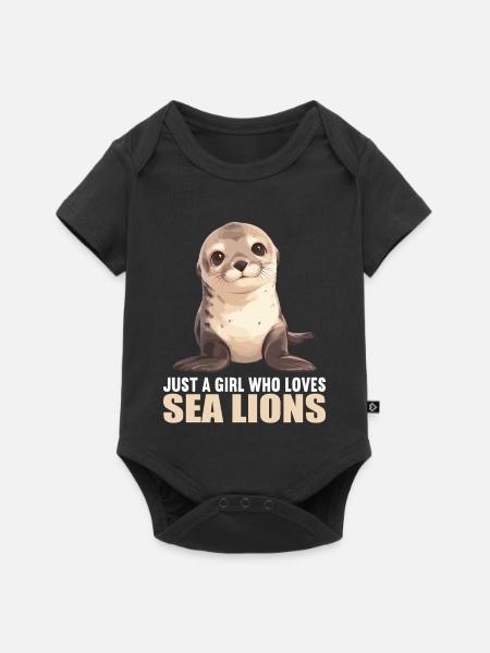 Seelöwen Seelöwe - Baby Premium Kurzarmbody - Schwarz