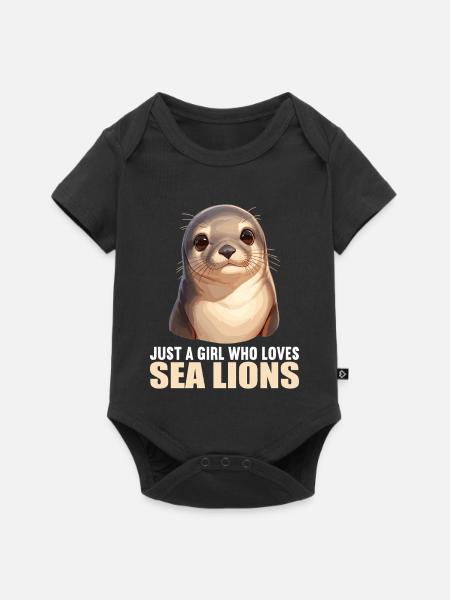 Seelöwen Seelöwe - Baby Premium Kurzarmbody - Schwarz