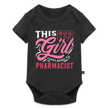 This Girl Loves Being A Pharmacist - Baby Premium short-sleeve bodysuit - black - Front