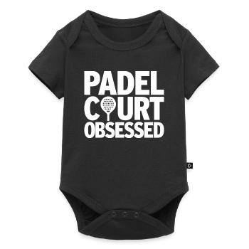 Passion obsédée par le padel court pour les athlètes - Body à manches courtes Premium Bébé - noir - Devant