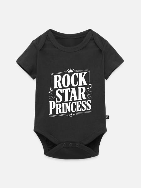 Rock Star Princess - Baby Premium Kurzarmbody - Schwarz