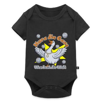 Hura die Gans was kost die Welt - Baby Premium Kurzarmbody - Schwarz - Vorne