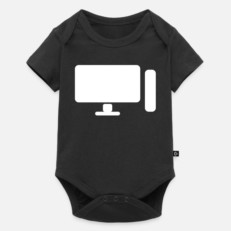 Icône minimaliste de configuration PC – Gamer Design - Body à manches courtes Premium Bébé - noir