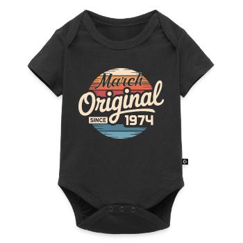 Legendary since march 1974 - Baby Premium short-sleeve bodysuit - black - Front