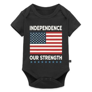 Independence and American Strength - Baby Premium short-sleeve bodysuit - black - Front