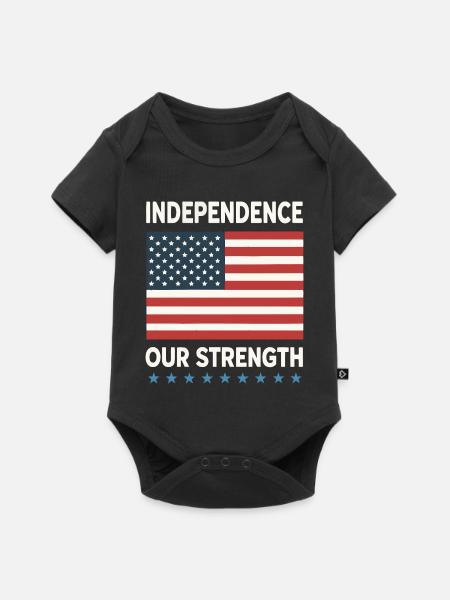 Unabhängigkeit und amerikanische Stärke - Baby Premium Kurzarmbody - Schwarz