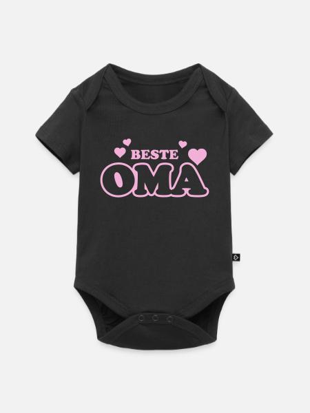 Beste Oma - Baby Premium Kurzarmbody - Schwarz