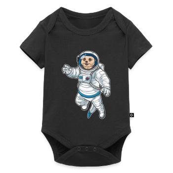 Astronaute spatial de Suricate - Body à manches courtes Premium Bébé - noir - Devant