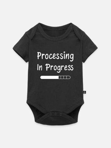 Processing In Progress Ladebalken Statement - Baby Premium Kurzarmbody - Schwarz