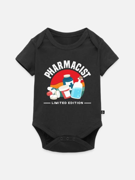 Apotheker Retro Pharmazietechniker - Baby Premium Kurzarmbody - Schwarz