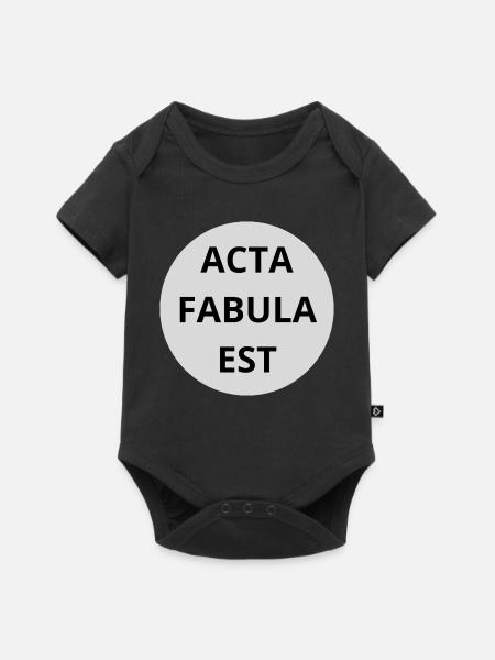 Acta Fabula Est - Baby Premium Kurzarmbody - Schwarz