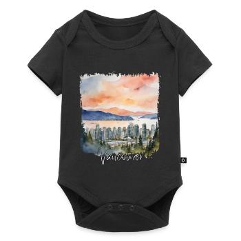 Vancouver Watercolor, Vancouver Canada - Body à manches courtes Premium Bébé - noir - Devant