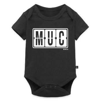 Munich MUC, Sweat à capuche City Pull Munic - Body à manches courtes Premium Bébé - noir - Devant