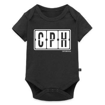 Kopenhagen CPH, City Hoodie Copenhaven Souvenir - Baby Premium Kurzarmbody - Schwarz - Vorne