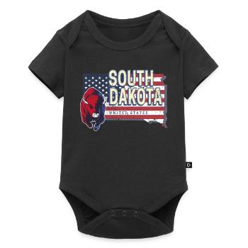 South Dakota United States Vintage Souvenir - Baby Premium short-sleeve bodysuit - black - Front