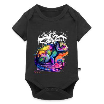 Graffiti caméléon coloré - Body à manches courtes Premium Bébé - noir - Devant