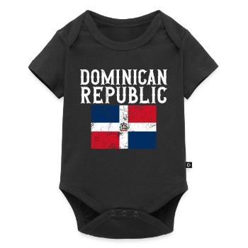 Dominican Republic Flag Souvenir - Baby Premium short-sleeve bodysuit - black - Front