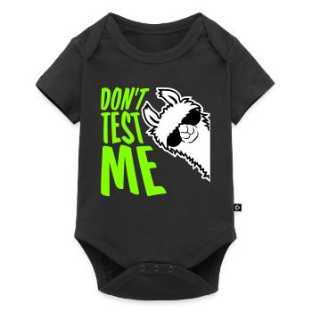 Ne me teste pas Lama Citation drôle coquine Logo - Body à manches courtes Premium Bébé - noir - Devant