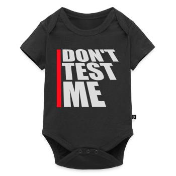 Ne me teste pas coquine, citation drôle de logo - Body à manches courtes Premium Bébé - noir - Devant