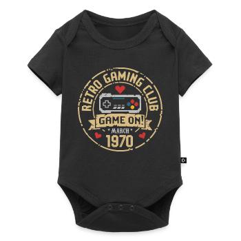 Mars 1970 Cadeau d’anniversaire Mars 1970 Naissance - Body à manches courtes Premium Bébé - noir - Devant