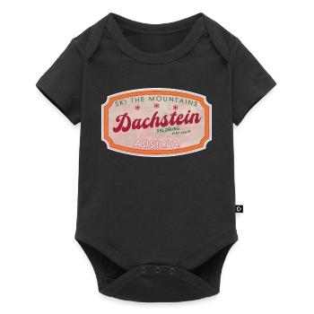 Dachstein Austria Alpine Badge Print - Baby Premium short-sleeve bodysuit - black - Front
