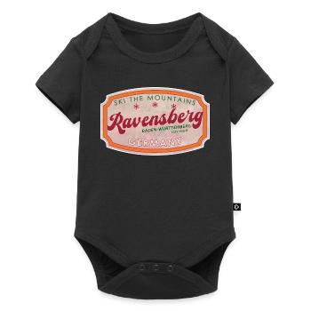 Ravensberg Alpine Ski Vintage Badge - Baby Premium short-sleeve bodysuit - black - Front