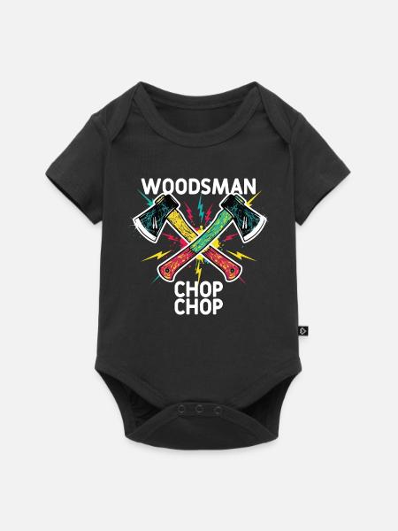 Woodsman Chop Chop Camping-Äxte - Baby Premium Kurzarmbody - Schwarz