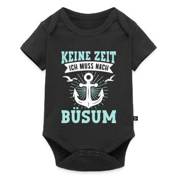 Vacances en mer du Nord PAS BESOIN D’ALLER À BÜSUM Lustig - Body à manches courtes Premium Bébé - noir - Devant