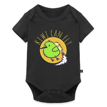 Kiwis can fly - Baby Premium short-sleeve bodysuit - black - Front