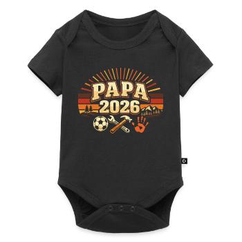 Papa 2026 - Baby Premium short-sleeve bodysuit - black - Front
