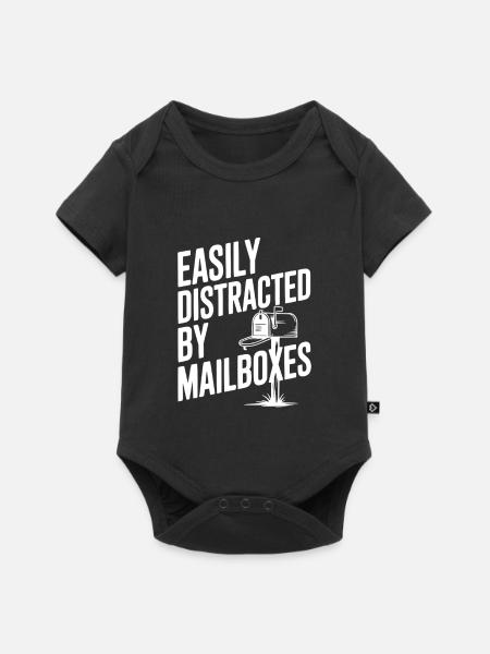 Leicht von Briefkästen abgelenkt - Baby Premium Kurzarmbody - Schwarz