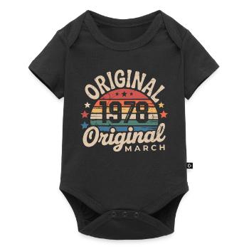 Anniversaire Mars 1978 Édition Limitée Retro March - Body à manches courtes Premium Bébé - noir - Devant