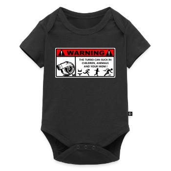 Warning - Body à manches courtes Premium Bébé - noir - Devant