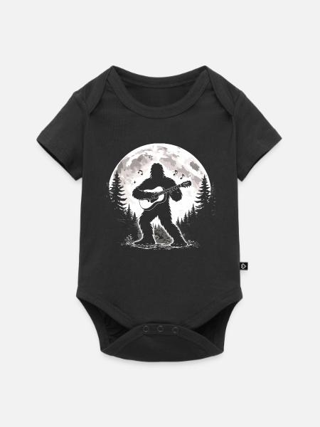 Bigfoot Gitarrist - Baby Premium Kurzarmbody - Schwarz